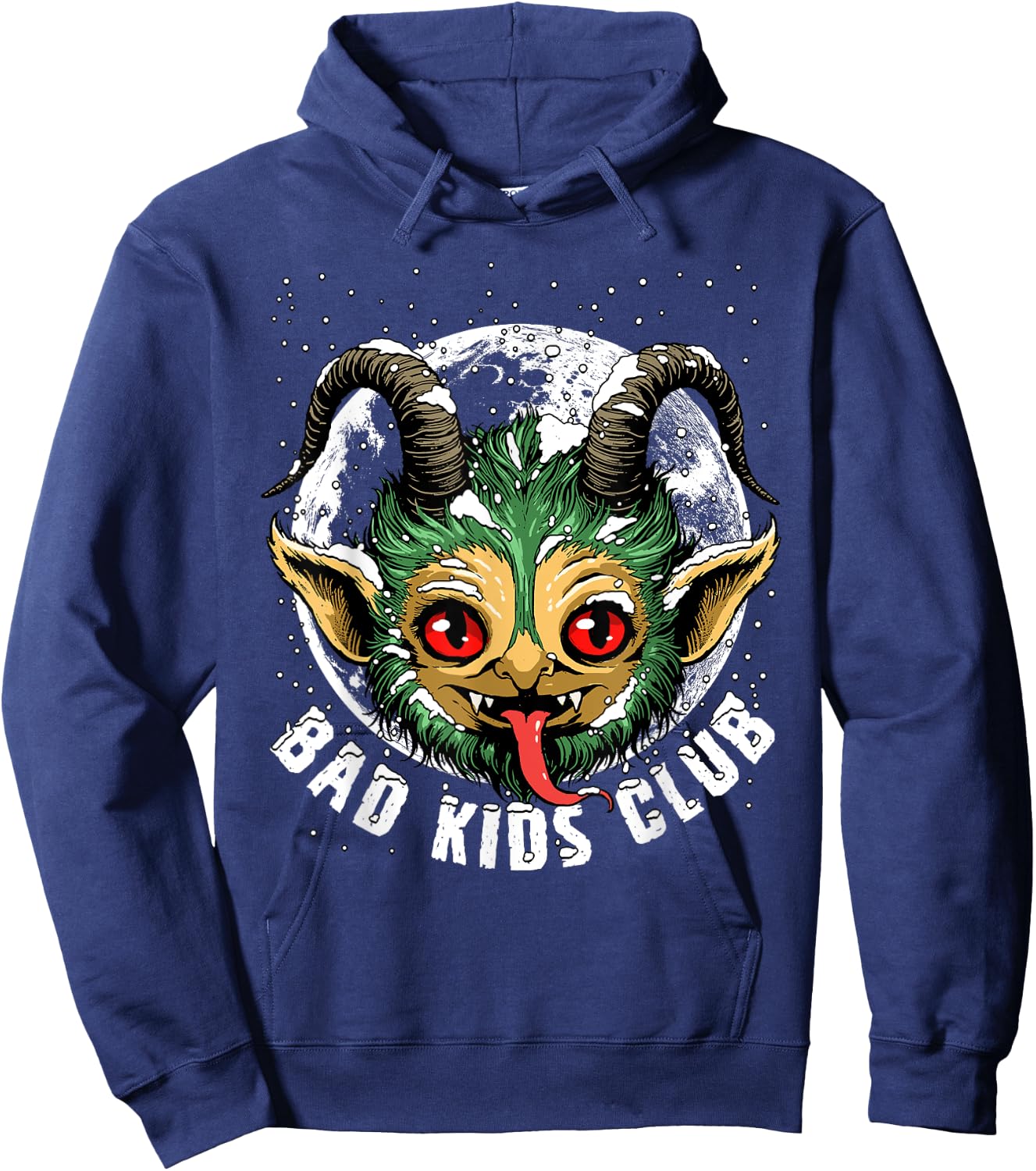 Krampus Shirt Bad Kids Club Germanic Christmas Demon Horror Hoodie - Hoodie | Navy