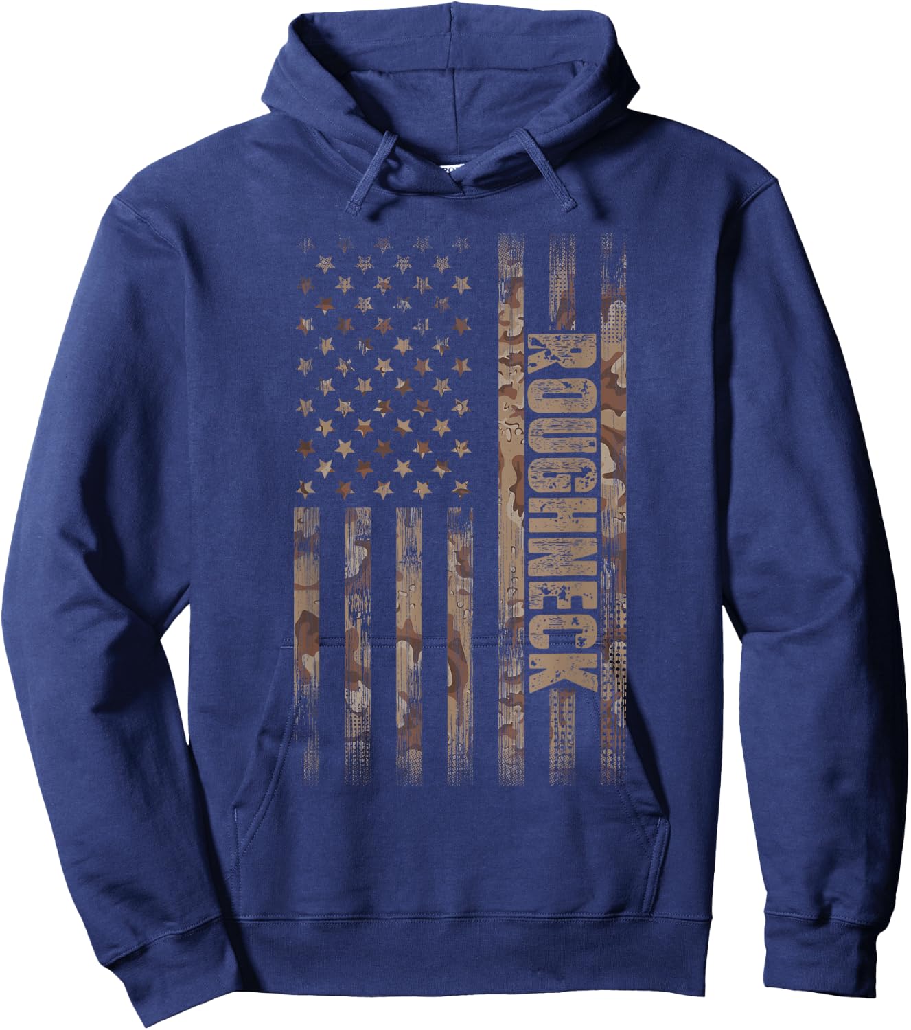 Roughneck American Flag Oilfield Hoodie - Hoodie | Navy