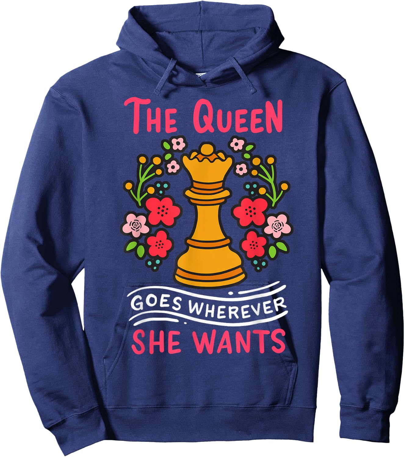 Chess Chessmen Chessboxing Queen Chess Player Gift Small Hoodie - Hoodie | Navy