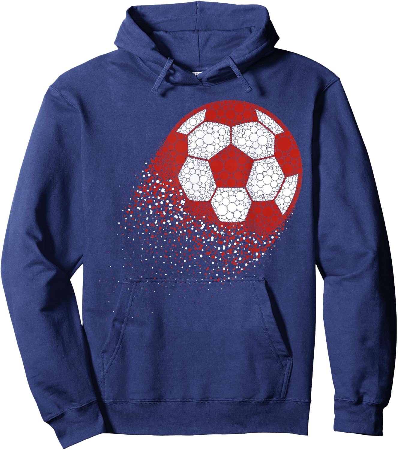 Funny Soccer Ball With Polka Dots Happy Dot Day Boys Kids Hoodie - Hoodie | Navy