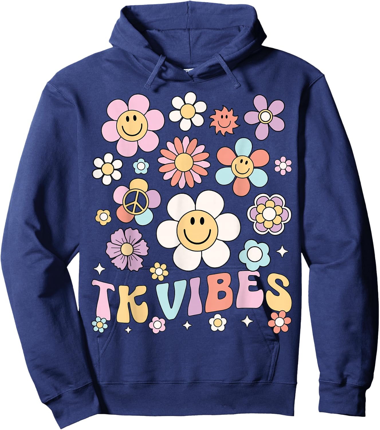 TK Vibes Back to School TK Girl Kid TK Team TK Teacher Women Hoodie - Hoodie | Navy