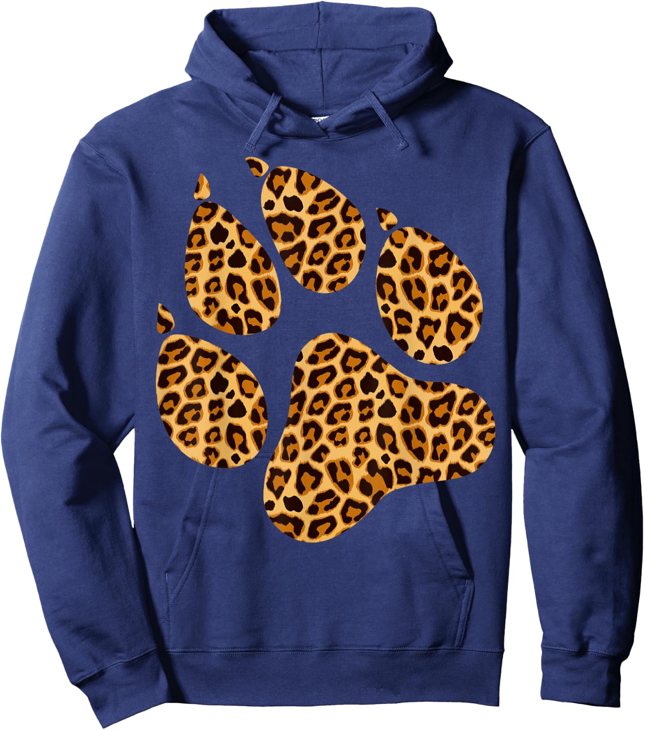 Funny Leopard Print Paw | Cool Cheetah Skin Boys Girls Gift Hoodie - Hoodie | Navy