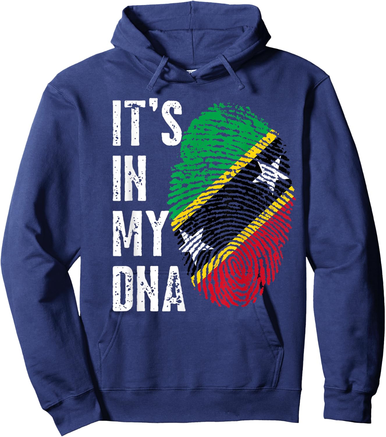 It's in My DNA Proudly Nevisian Kittitian Saint Kitts Nevis Hoodie - Hoodie | Navy