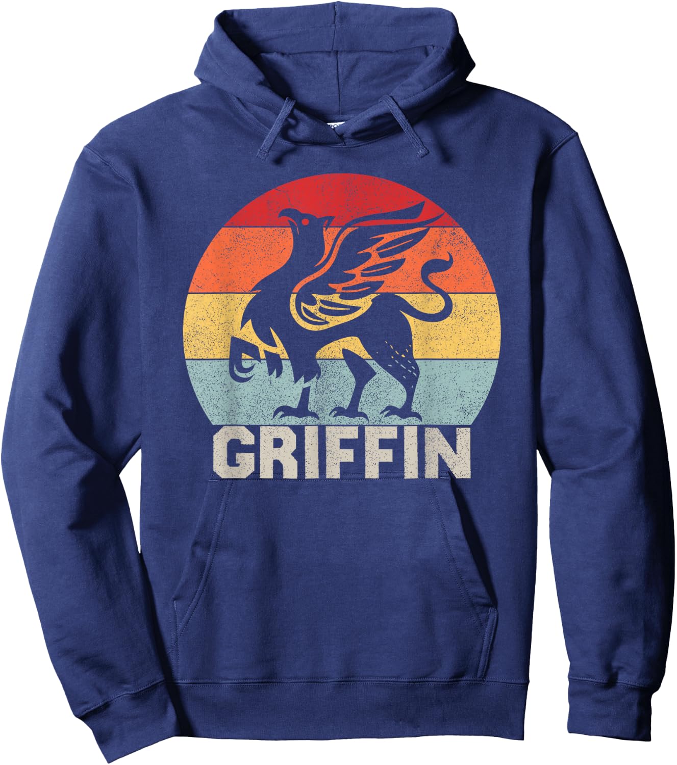 Vintage Griffin Cute Gifts, Retro Animal Legendary Griffin Hoodie - Hoodie | Navy