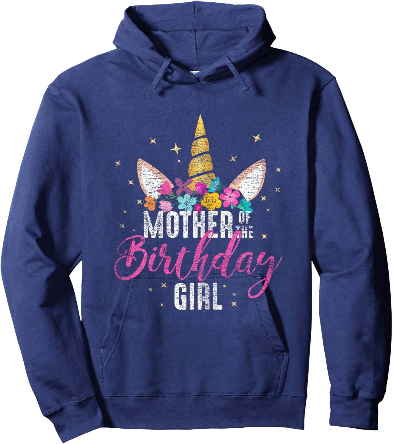Mother Of The Birthday Girl Mommy Gifts Unicorn Birthday Hoodie - Hoodie | Navy