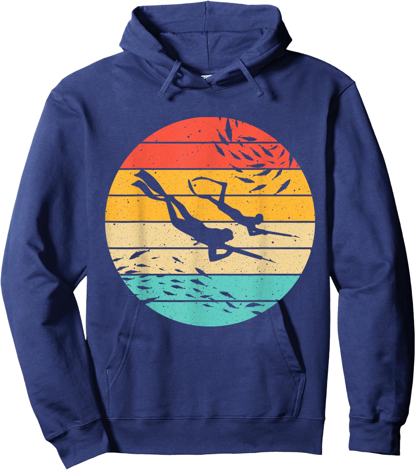 Funny Spearfishing Gift Women Dive Snorkeling Hunter Hoodie - Hoodie | Navy