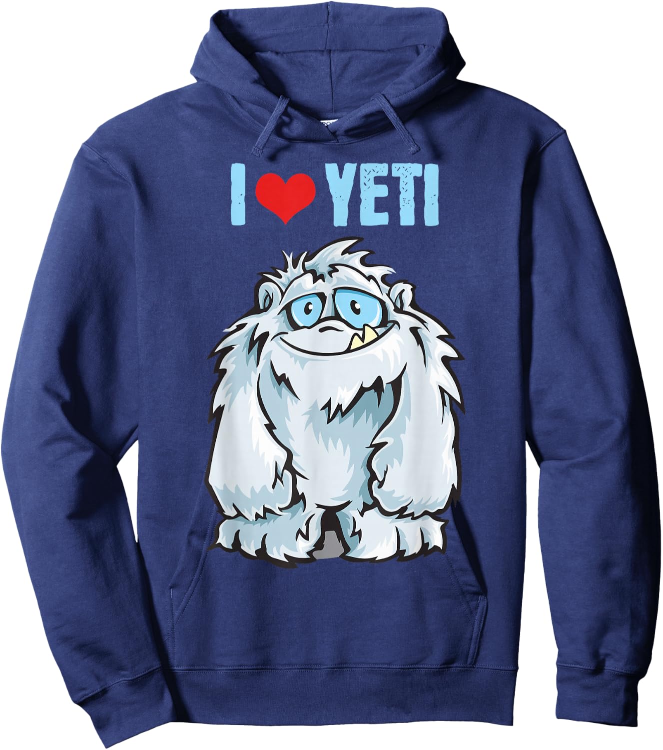 I Heart Yeti - I Love Yeti Men Girls Boys Hoodie - Hoodie | Navy