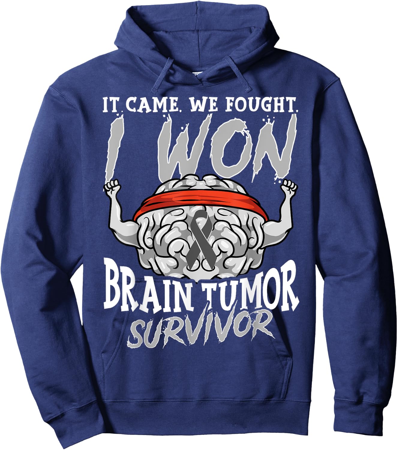 Brain Tumor Survivor Gift Cancer Survivor Hoodie - Hoodie | Navy