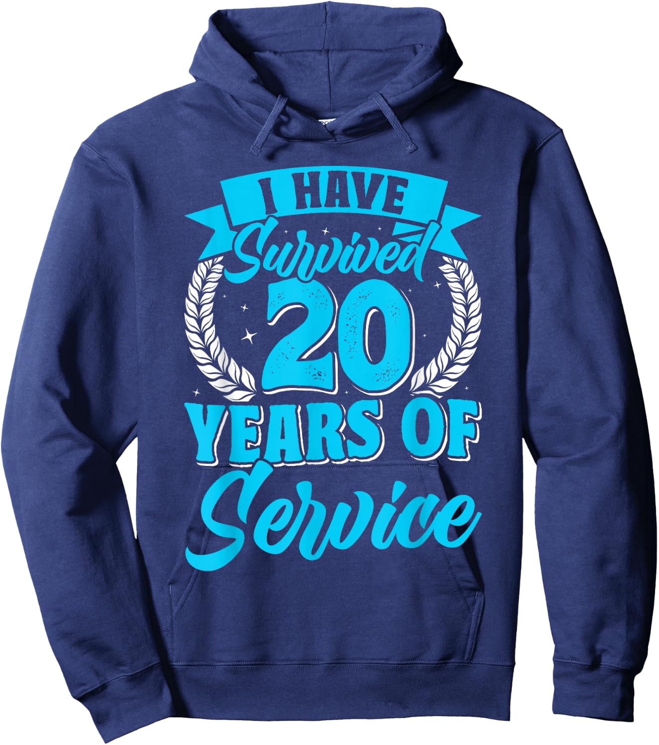 Anniversary Survived 20 Years of Service Employees Hoodie - Hoodie | Navy