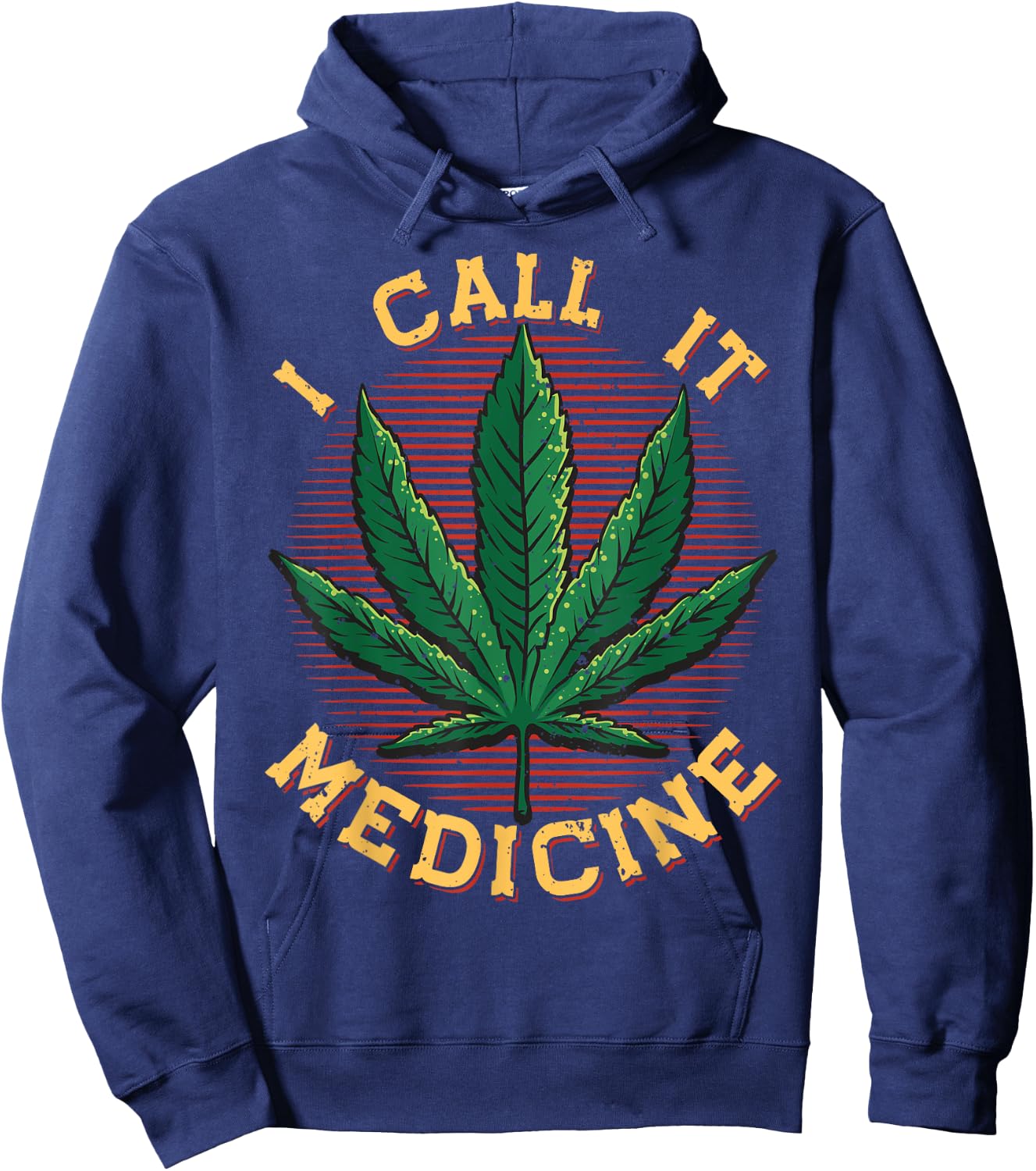 Marijuana CBD I Call It Medicine Cannabis Graphic Hoodie - Hoodie | Navy