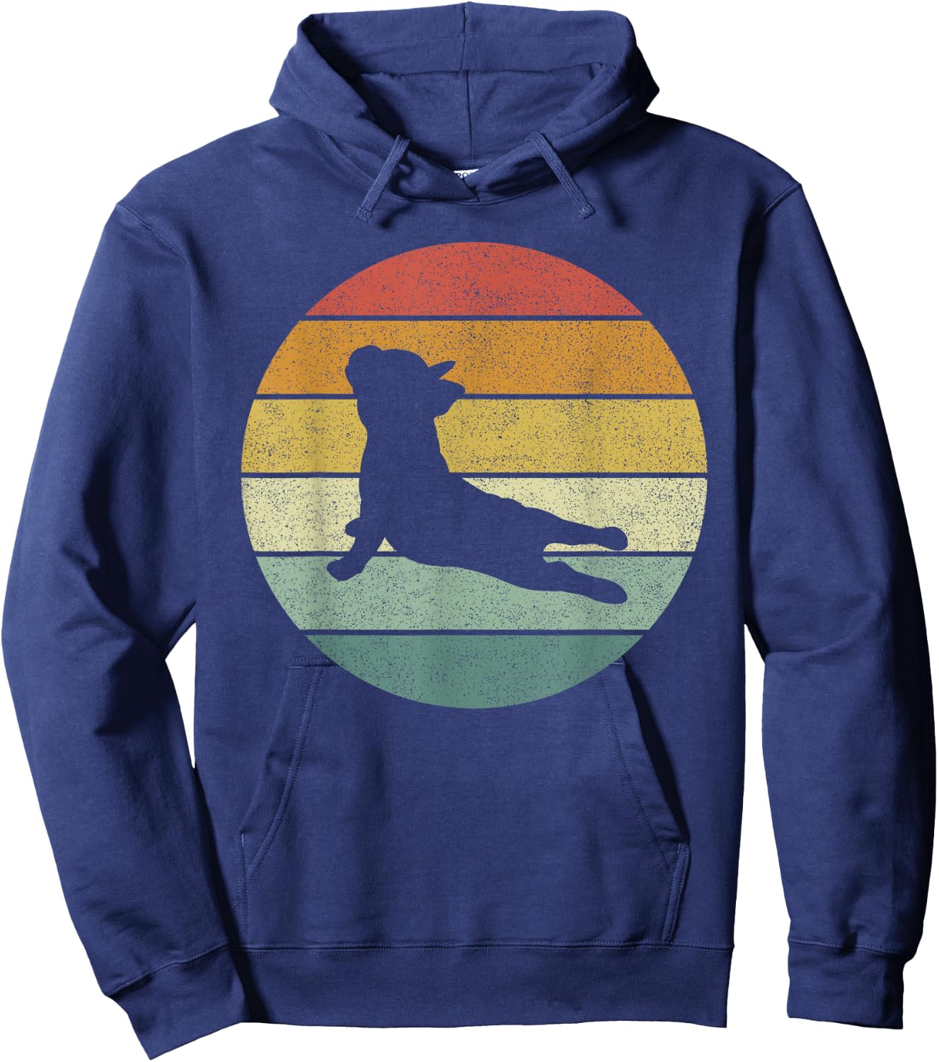 Vintage Retro French Bulldog Shirt Yoga Funny French Bulldog Women Girls Kids Hoodie - Hoodie | Navy