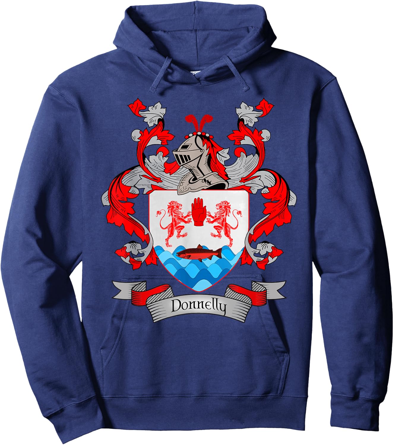 Donnelly Coat of Arms | Donnelly Surname Family Crest Hoodie - Hoodie | Navy