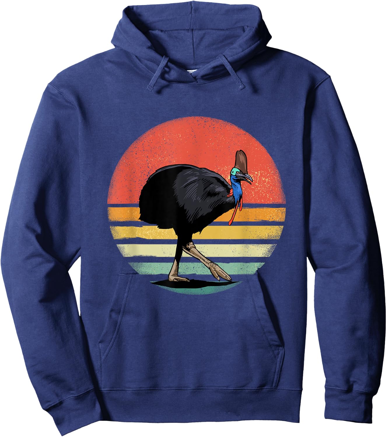 Retro Vintage Cassowary Nature Cassowary Bird Watcher Hoodie - Hoodie | Navy