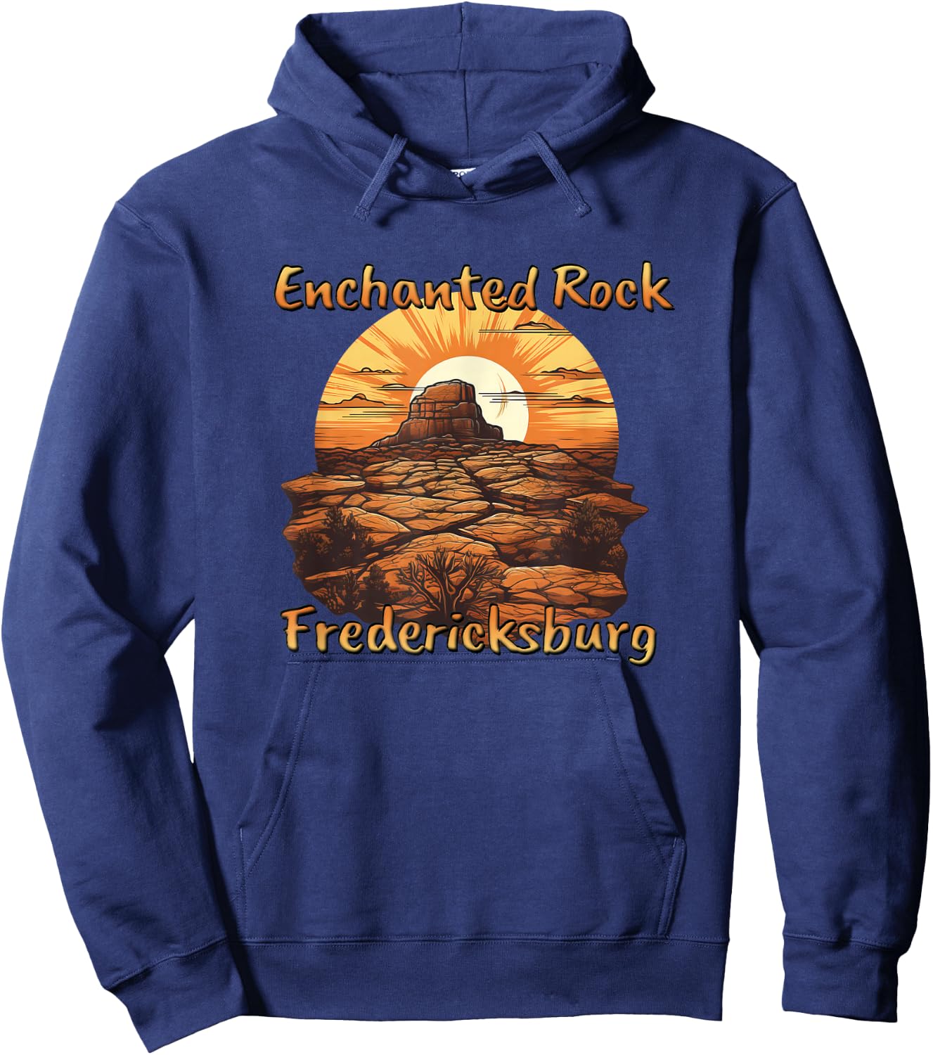 Enchanted Rock Fredericksburg Texas USA Sunset Design Hoodie - Hoodie | Navy