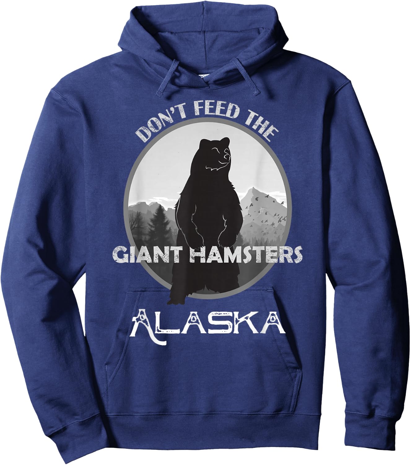 Funny Alaska Grizzly Bear Gift Kodiak Grizzlies Souvenir Hoodie - Hoodie | Navy