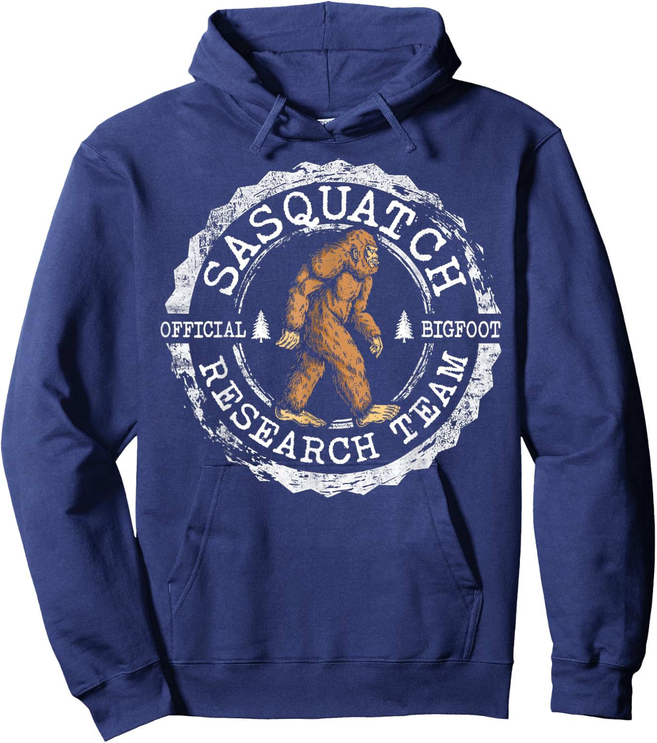 Bigfoot Research Team Vintage Sasquatch Yeti Men Women Kids Hoodie - Hoodie | Navy
