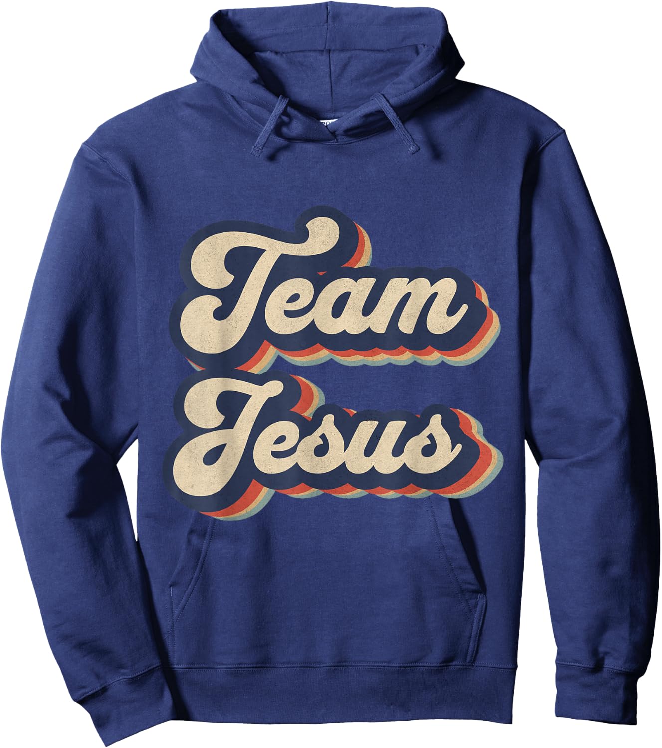 Team Jesus Retro Religious Christian Design Hoodie - Hoodie | Navy