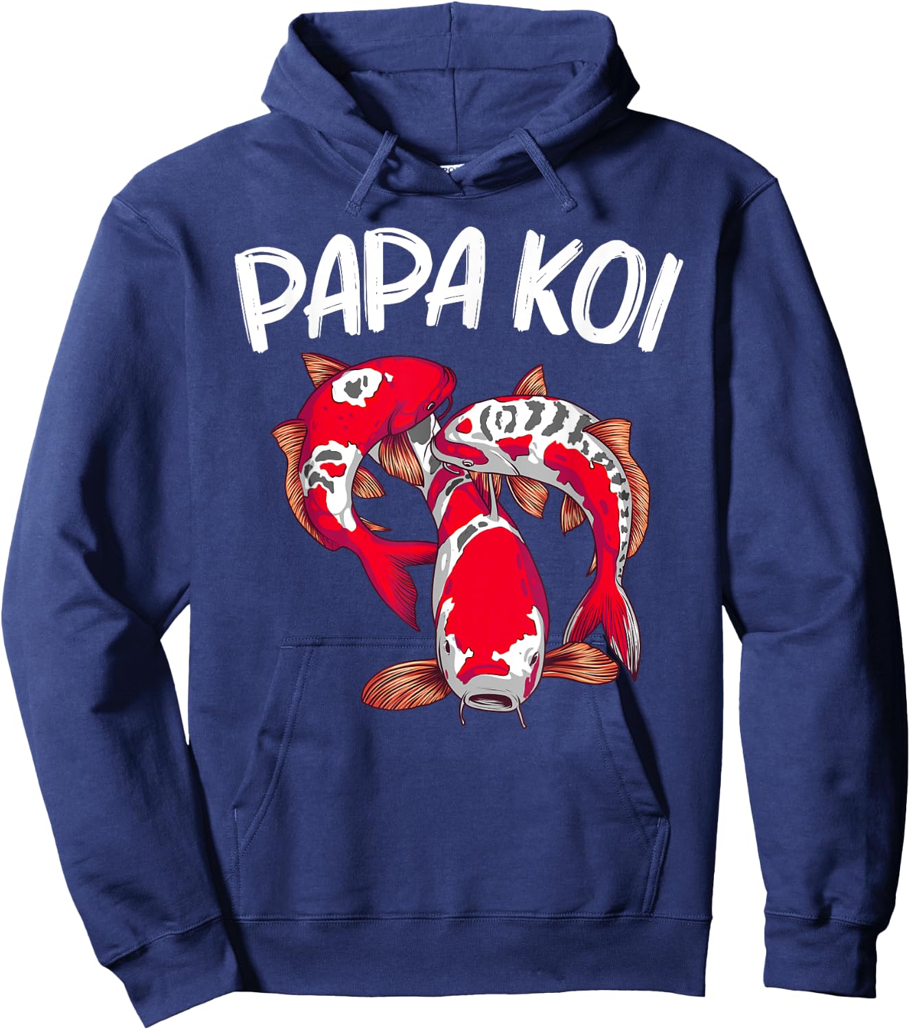 Koi Fish Gift Dad Men Japan Koi Carp Fishes Pond Lover Hoodie - Hoodie | Navy