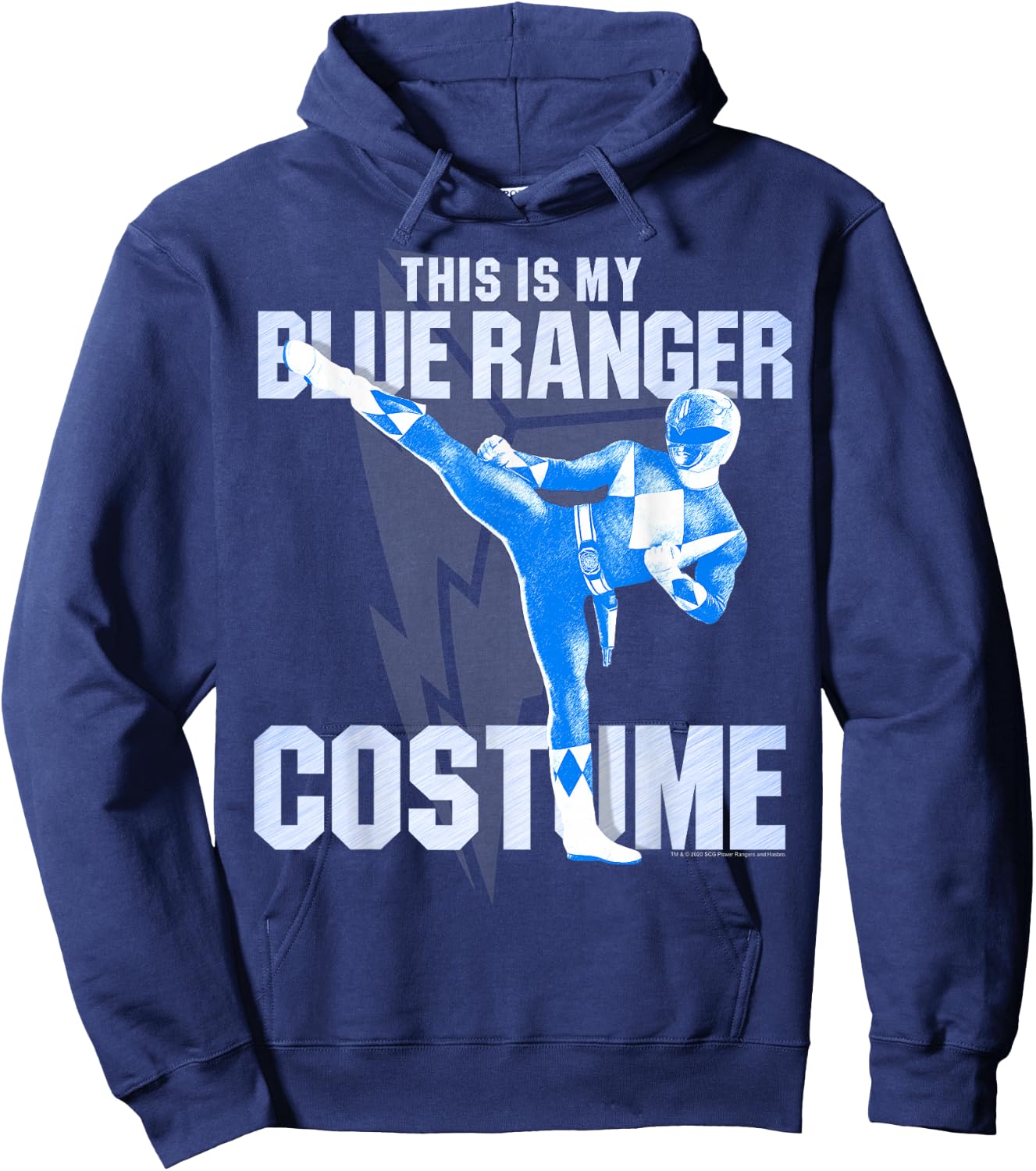 Power Rangers Blue Ranger Halloween Costume Hoodie - Hoodie | Navy