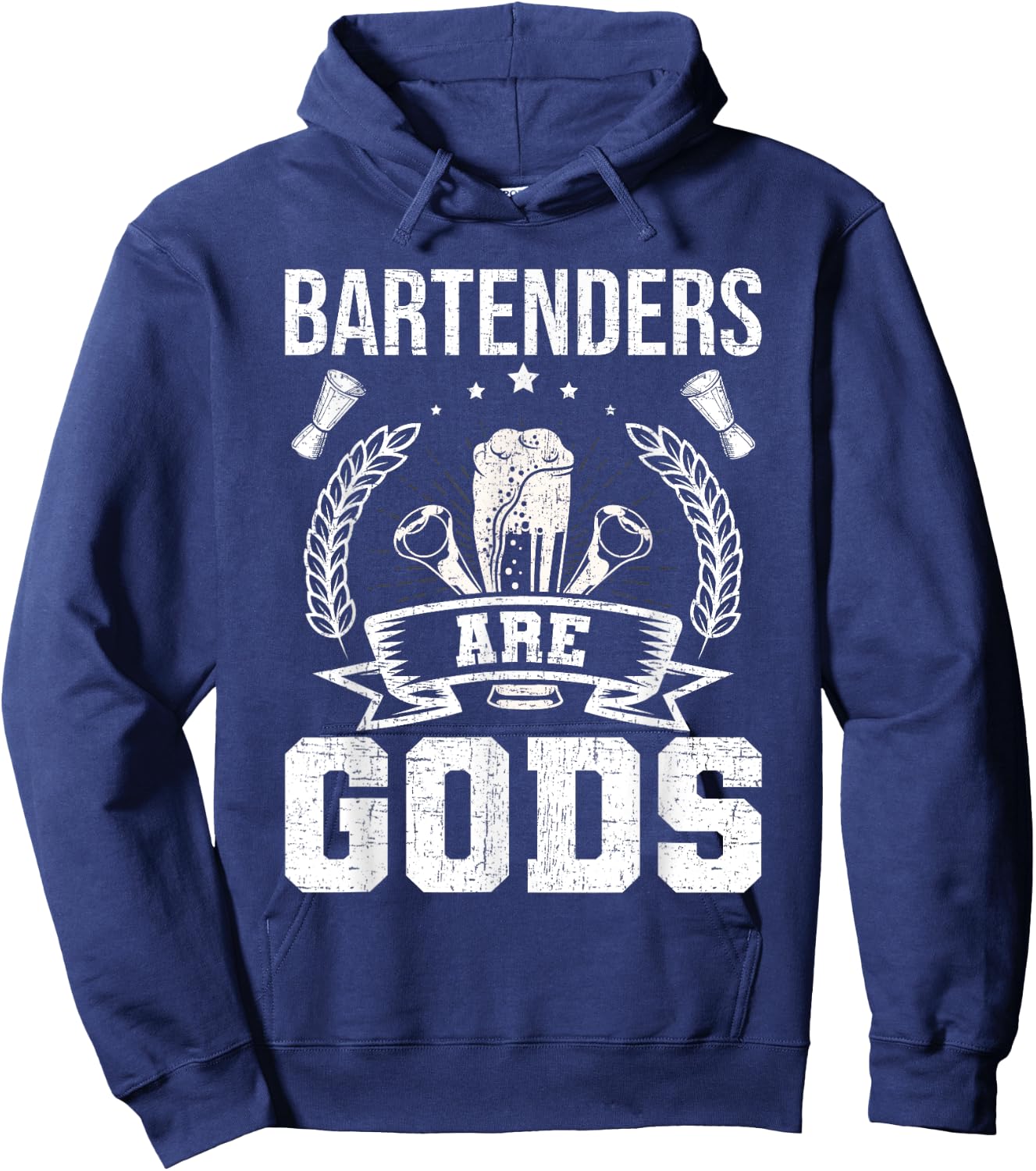 Bartenders Are Gods Bartending Bartender Hoodie - Hoodie | Navy