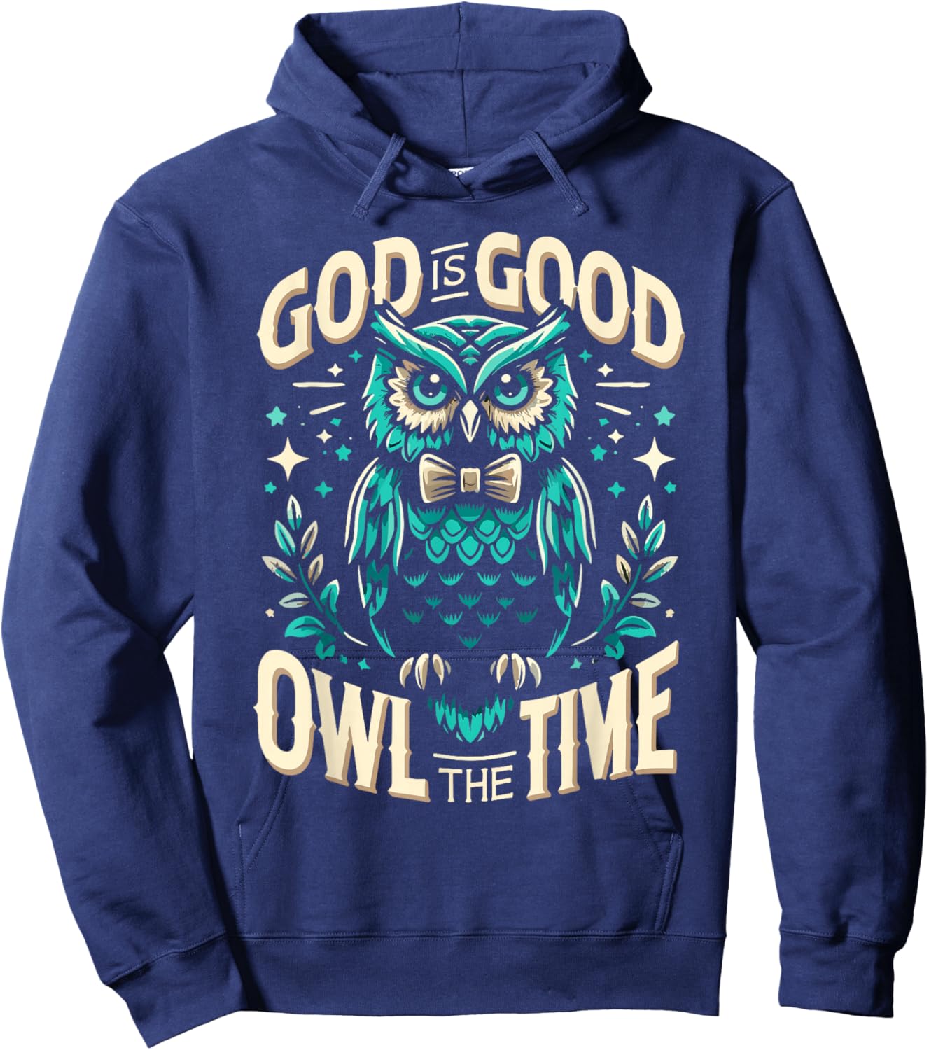 God Is Good Owl The Time Shirt Christian T Shirts for kids Hoodie - Hoodie | Navy