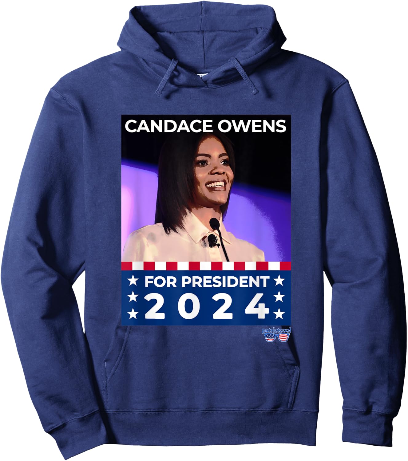 Candace Owens For President Patriotic Slogan Women Men Hoodie - Hoodie | Navy