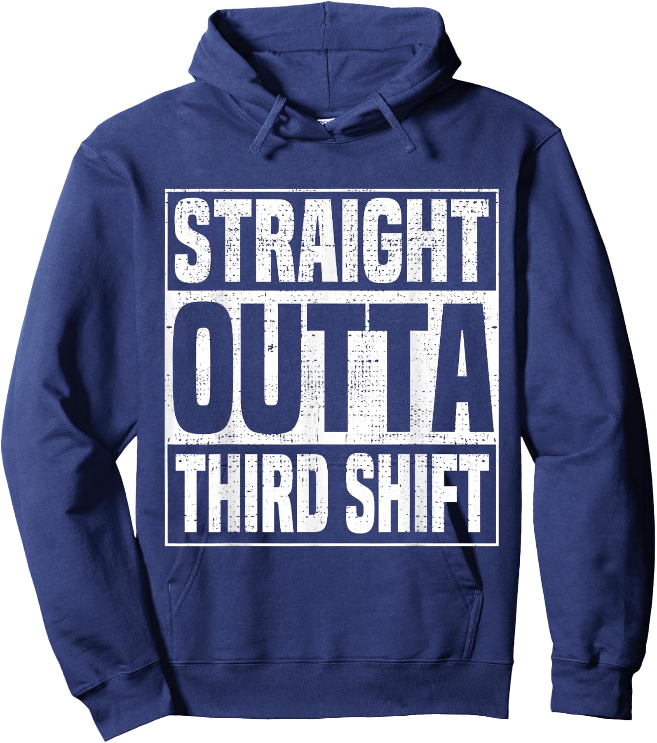 Funny Night Shifters 3rd Shift Work Midnight Crew Third Hoodie - Hoodie | Navy