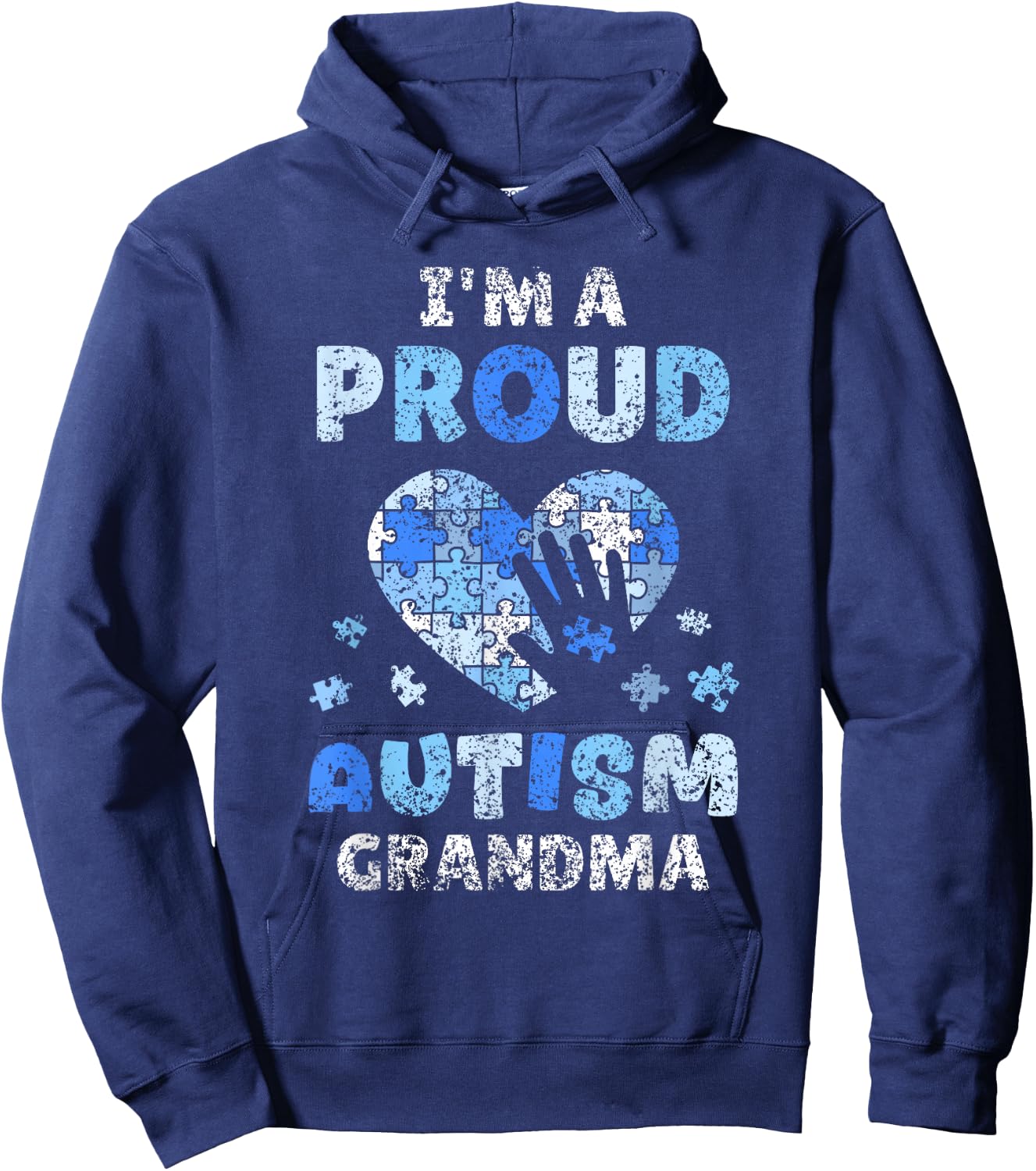 Ich Bin Eine Stolze Autism Grandma Autist Autism Hoodie - Hoodie | Navy