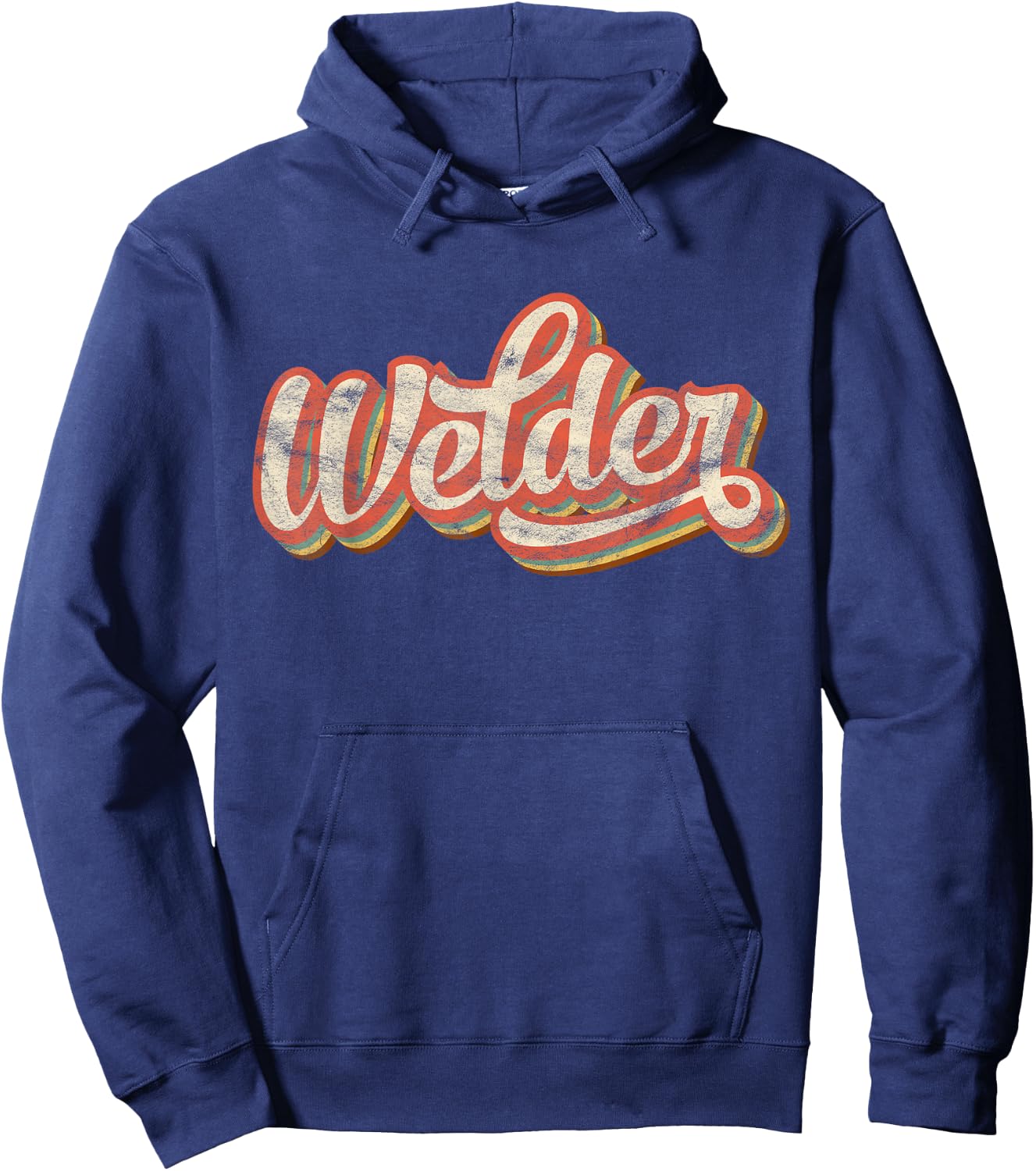 Vintage Welder Gift Funny Welding Costume Cool Weld Worker Hoodie - Hoodie | Navy