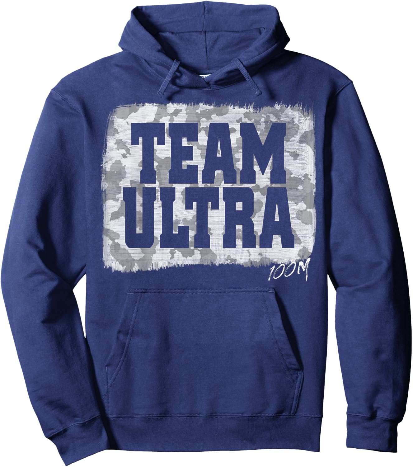 Team Ultra 100M Run Ultra Marathon Hill Runner Trail Running Hoodie - Hoodie | Navy