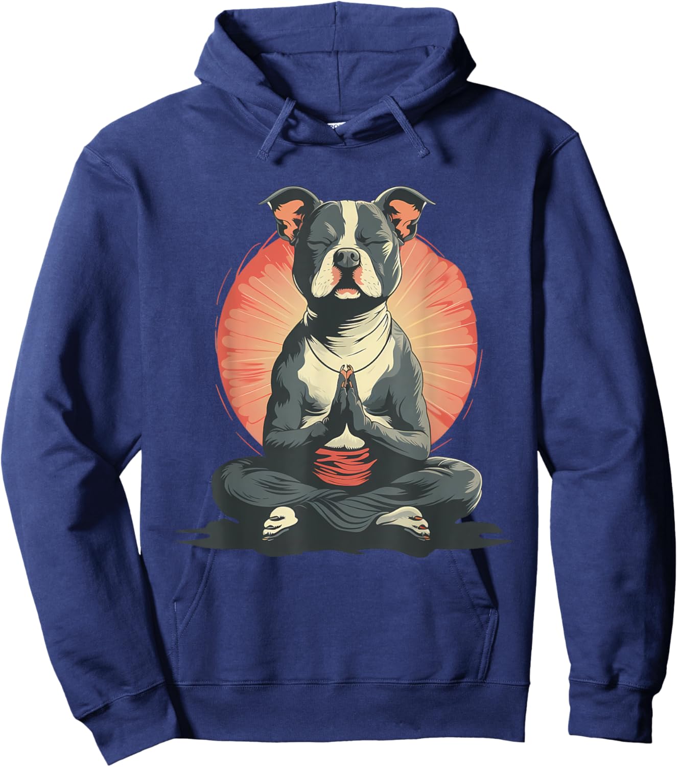 Meditation Dog Zen Buddha Buddhist Yoga Spiritual Hindu Hoodie - Hoodie | Navy