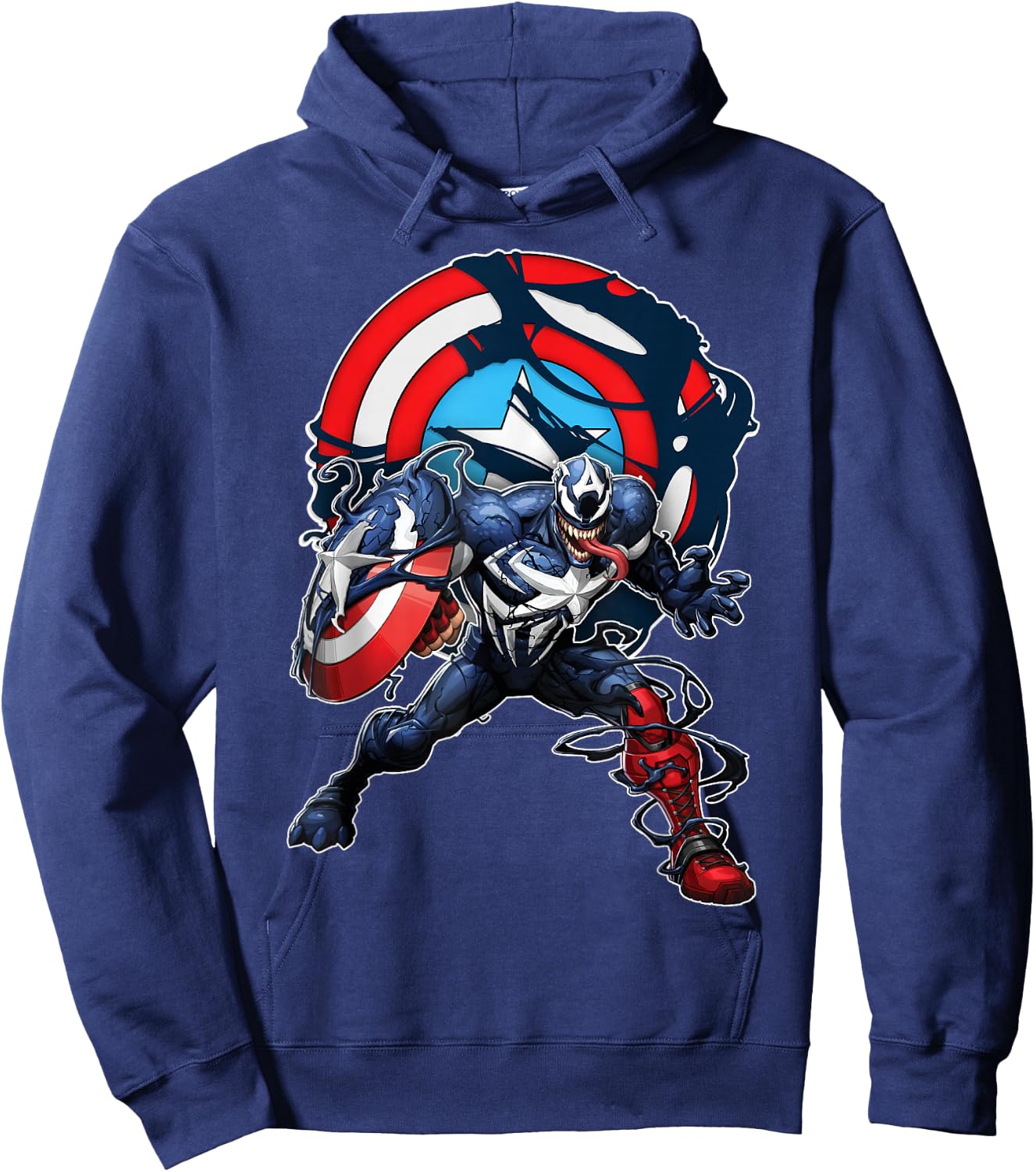Marvel Spider-Man Maximum Venom Captain America Venomized Hoodie - Hoodie | Navy