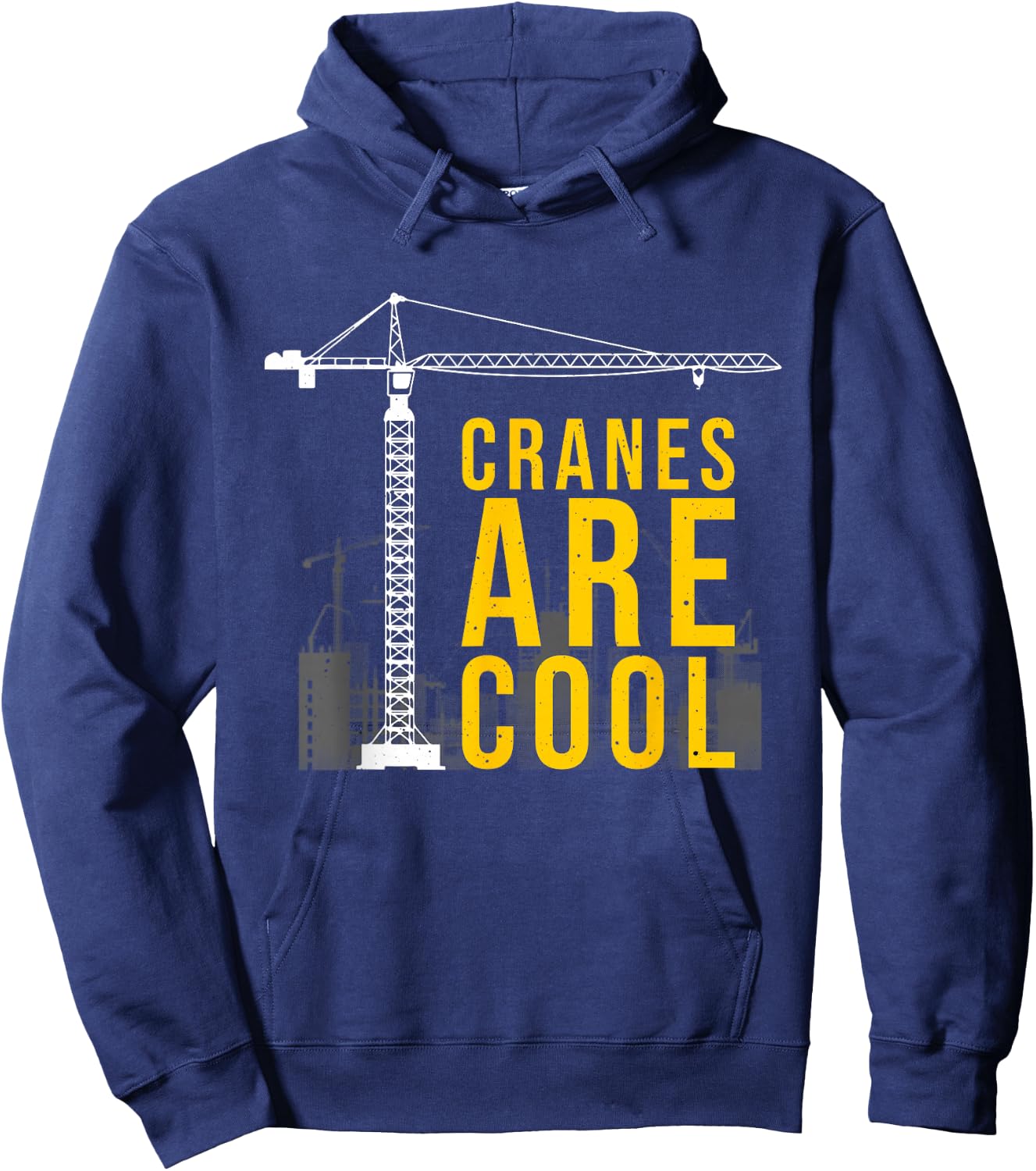 Funny Crane Operator Gift Construction Tower Crane Kids Boys Hoodie - Hoodie | Navy