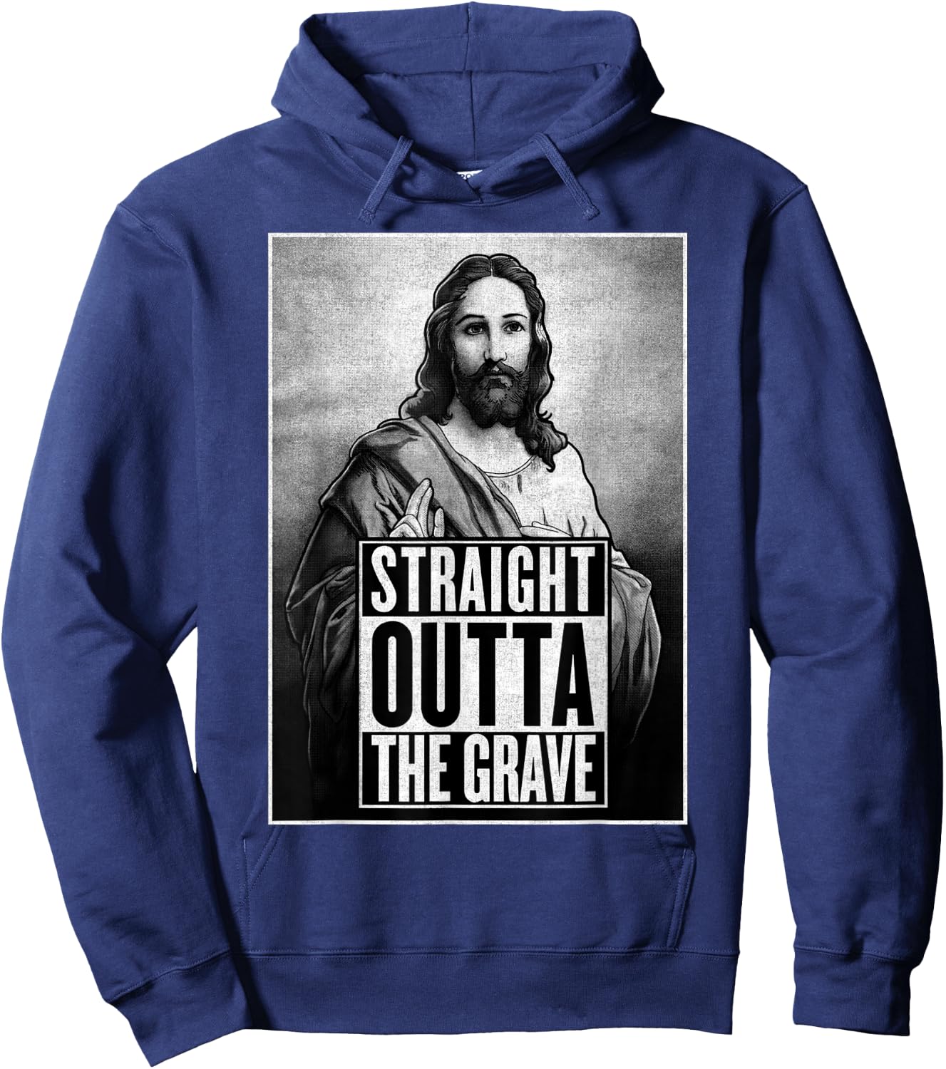 Jesus Resurrection Straight outta the grave Christian Funny Hoodie - Hoodie | Navy