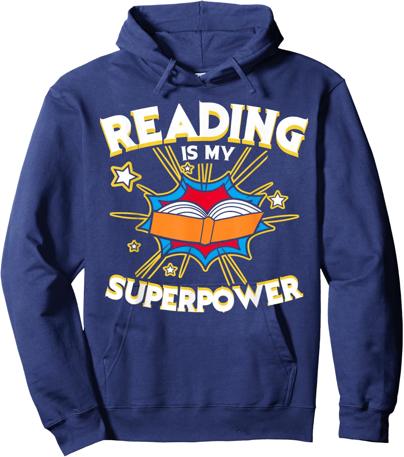 Reading is My Superpower Design, Book Design, Book Lovers Hoodie - Hoodie | Navy