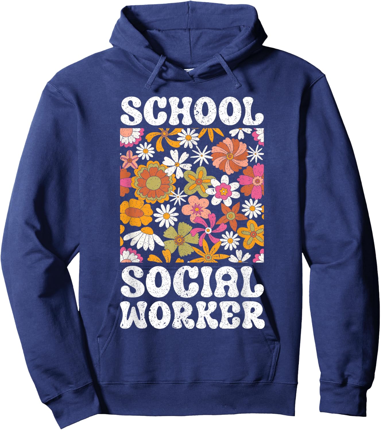 School Social Worker Social Work Month Hoodie - Hoodie | Navy