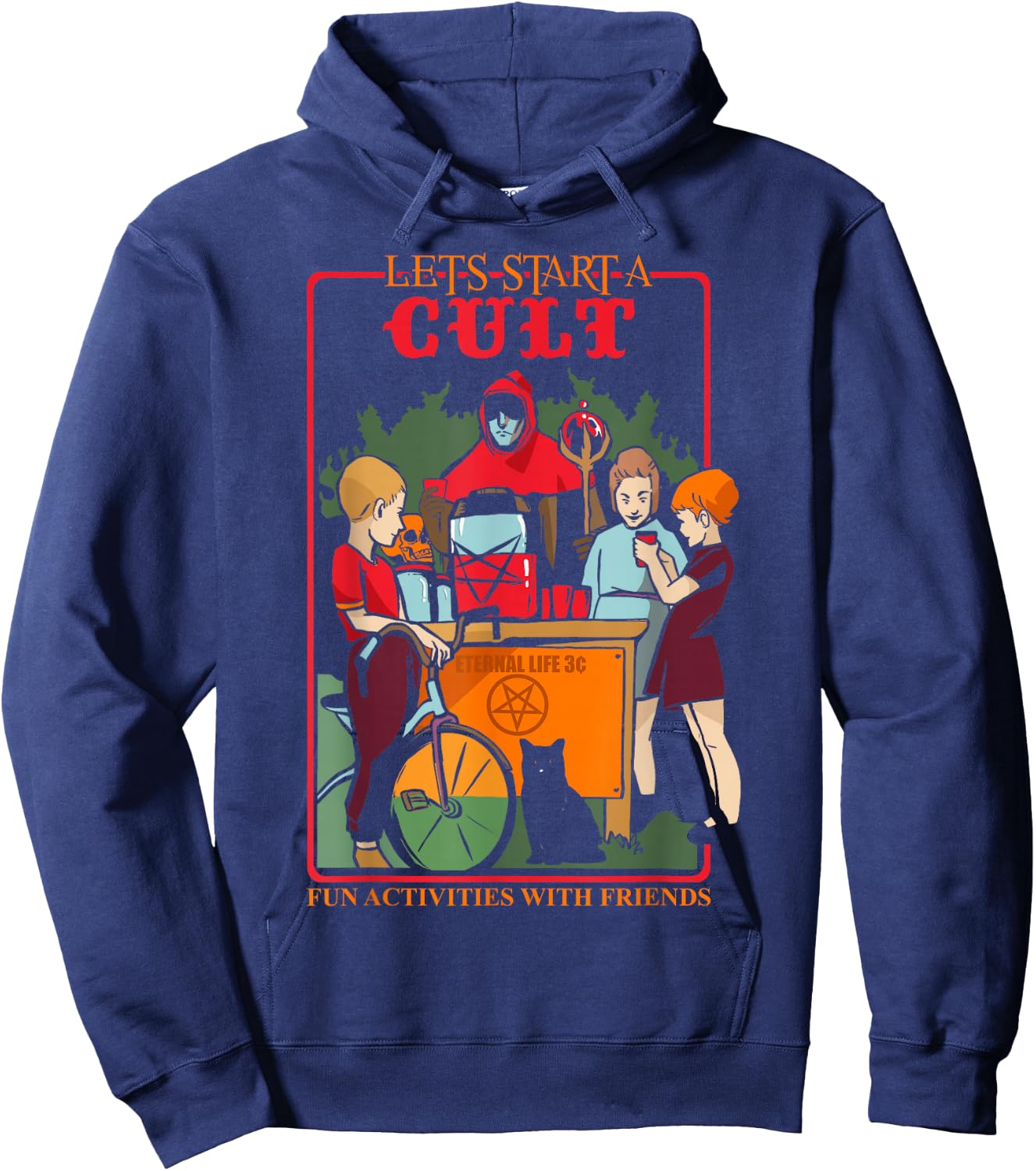 Blackcraft Cult Games Occult Witchcraft Satan Pentagram Hoodie - Hoodie | Navy