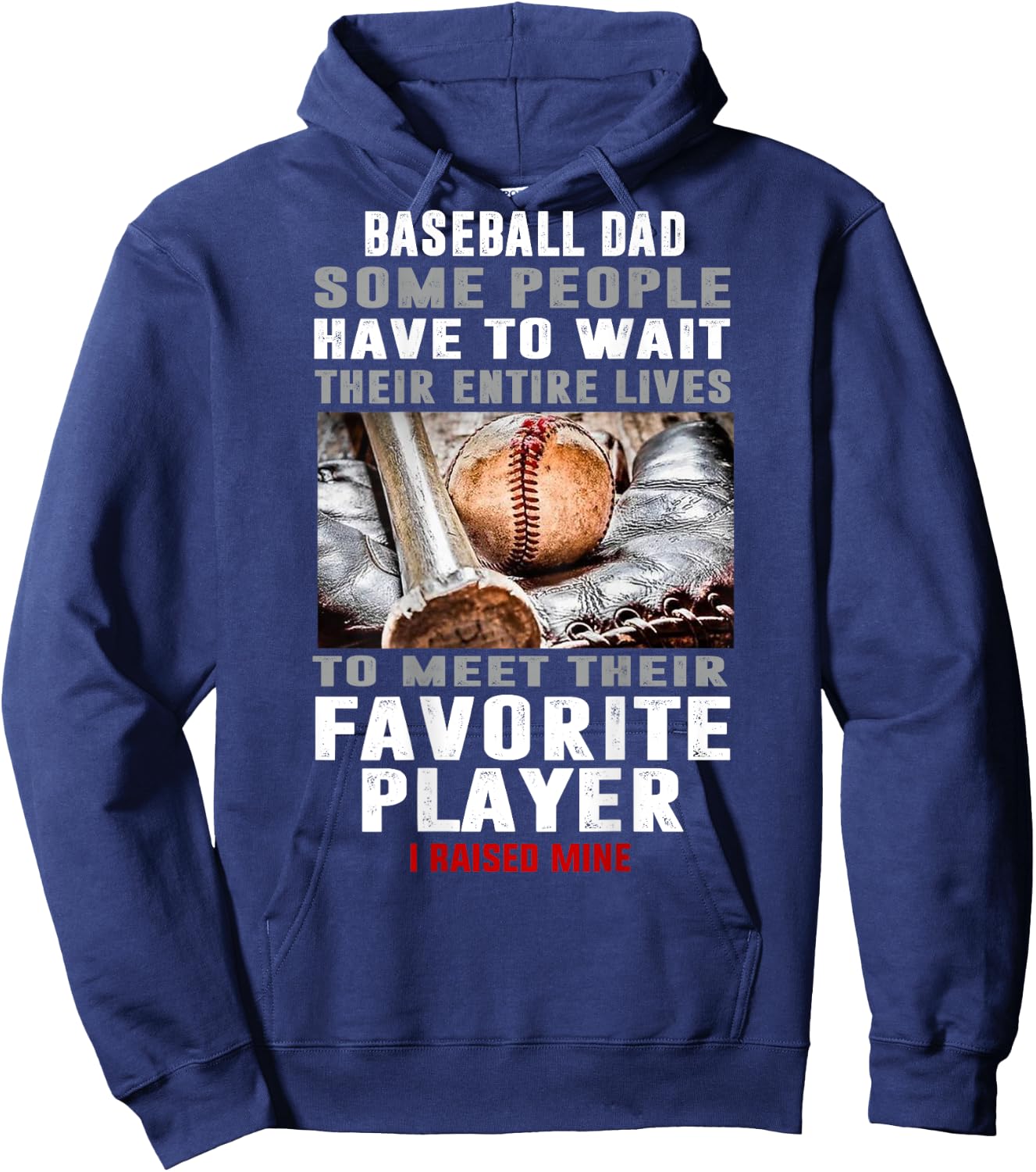 Baseball Dad I Raised Mine Hoodie - Hoodie | Navy
