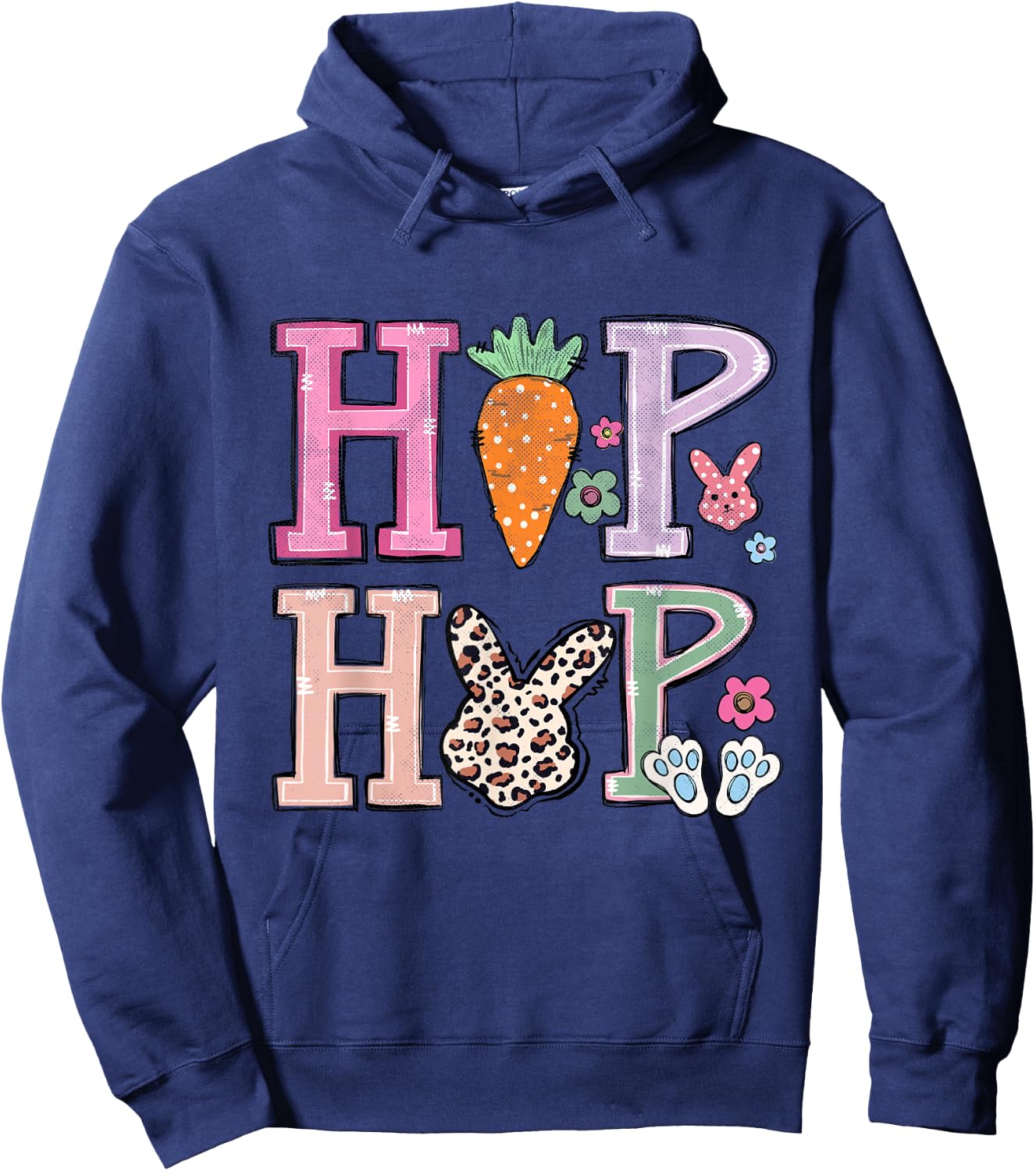 Hip Hop Funny Easter Bunny Hoodie - Hoodie | Navy
