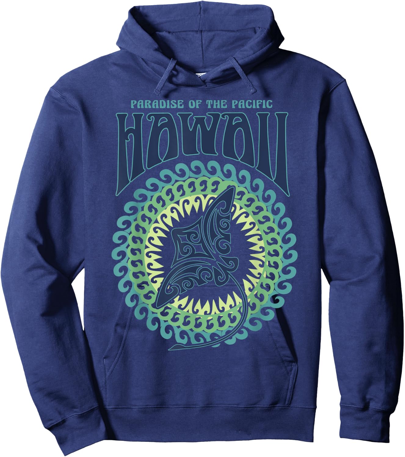 Hawaiian Stingray, Hawaii shirt for tourist, Tribal shirt Hoodie - Hoodie | Navy