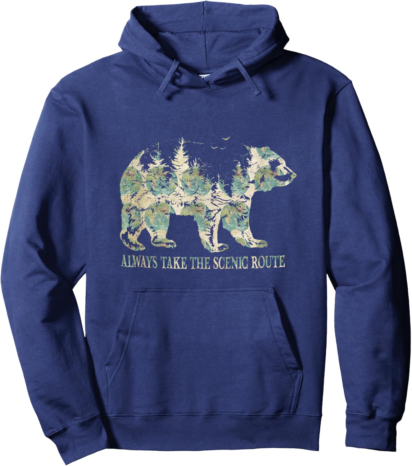 Always Take The Scenic Route Hoodie - Hoodie | Navy