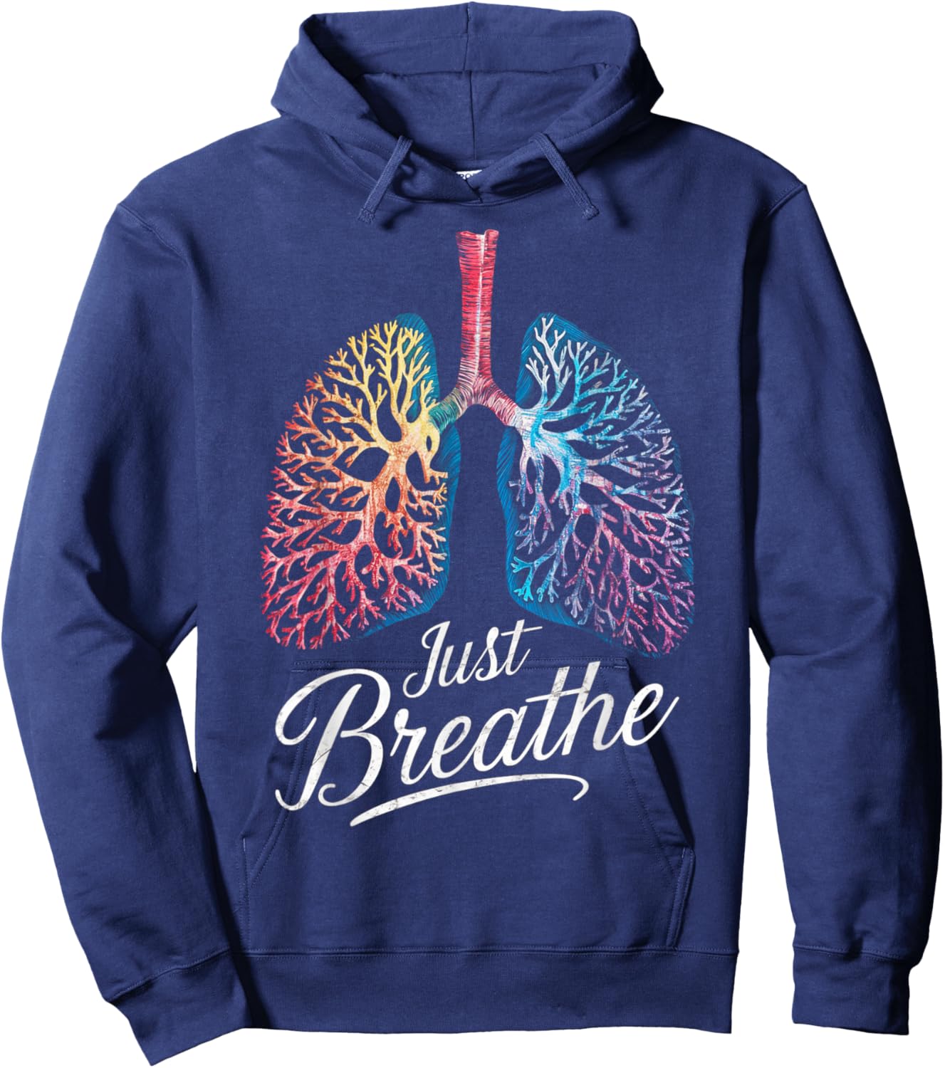 Positive Thinking Lungs Science Medical Doctor Hoodie - Hoodie | Navy