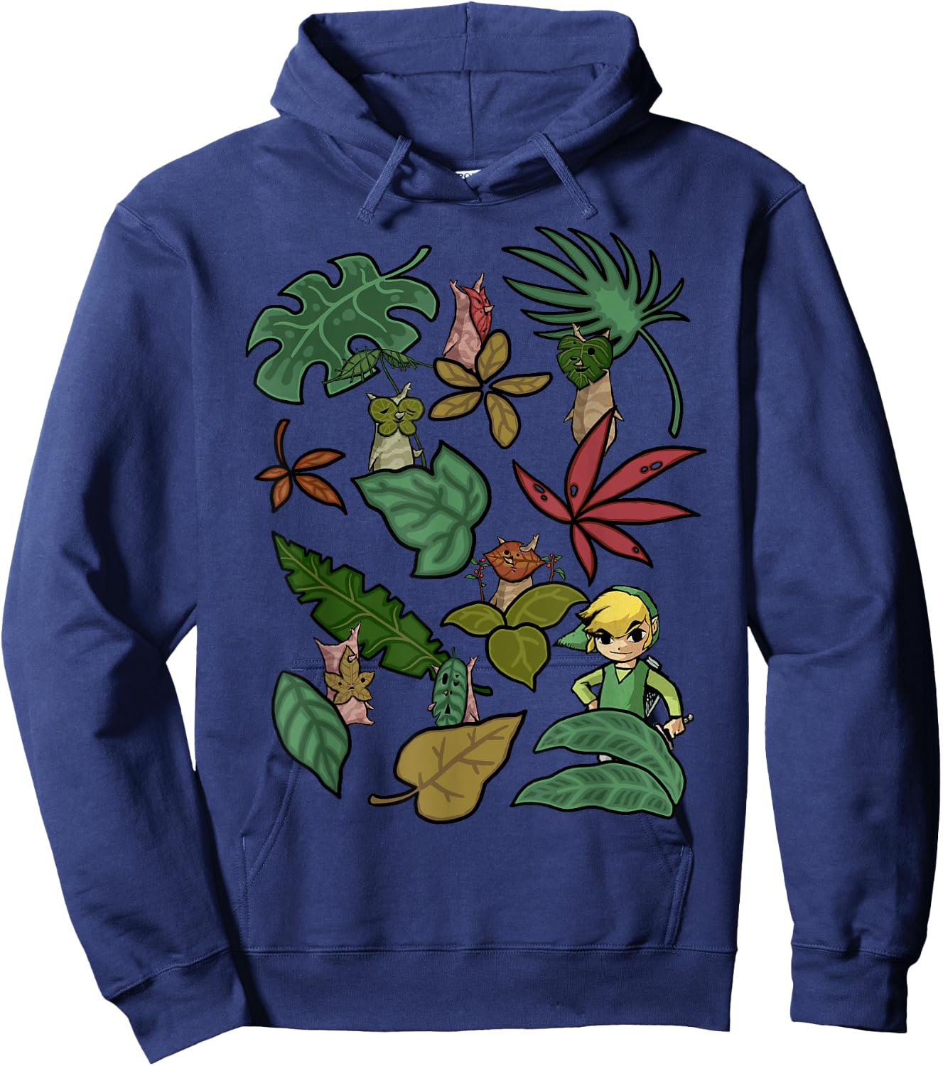 The Legend of Zelda: The Wind Waker Link Plant Life Jumble Hoodie - Hoodie | Navy