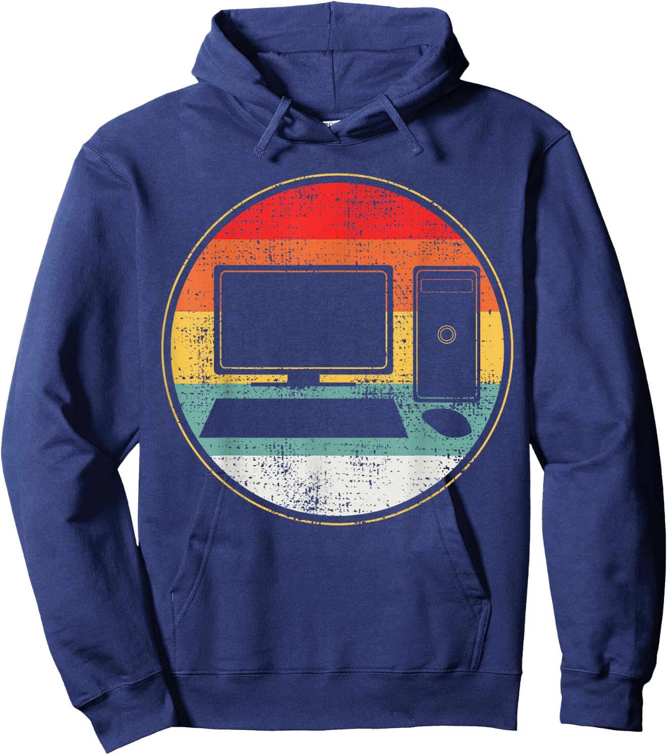 Computer Computer Science IT Support Retro Vintage Hoodie - Hoodie | Navy