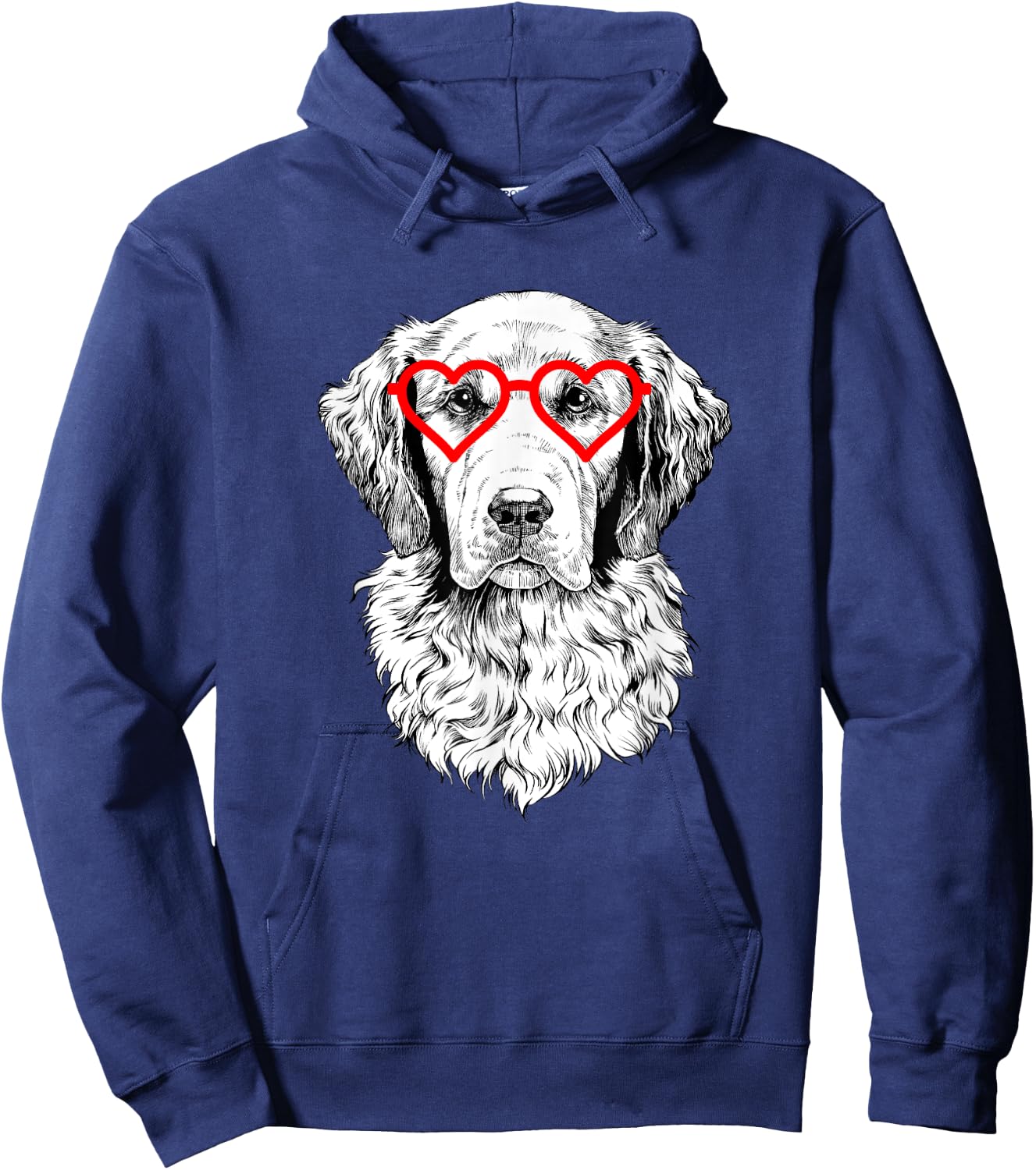 Golden Retriever Valentines Day Dog mom Dog Lover Men Women Girls Kids Hoodie - Hoodie | Navy