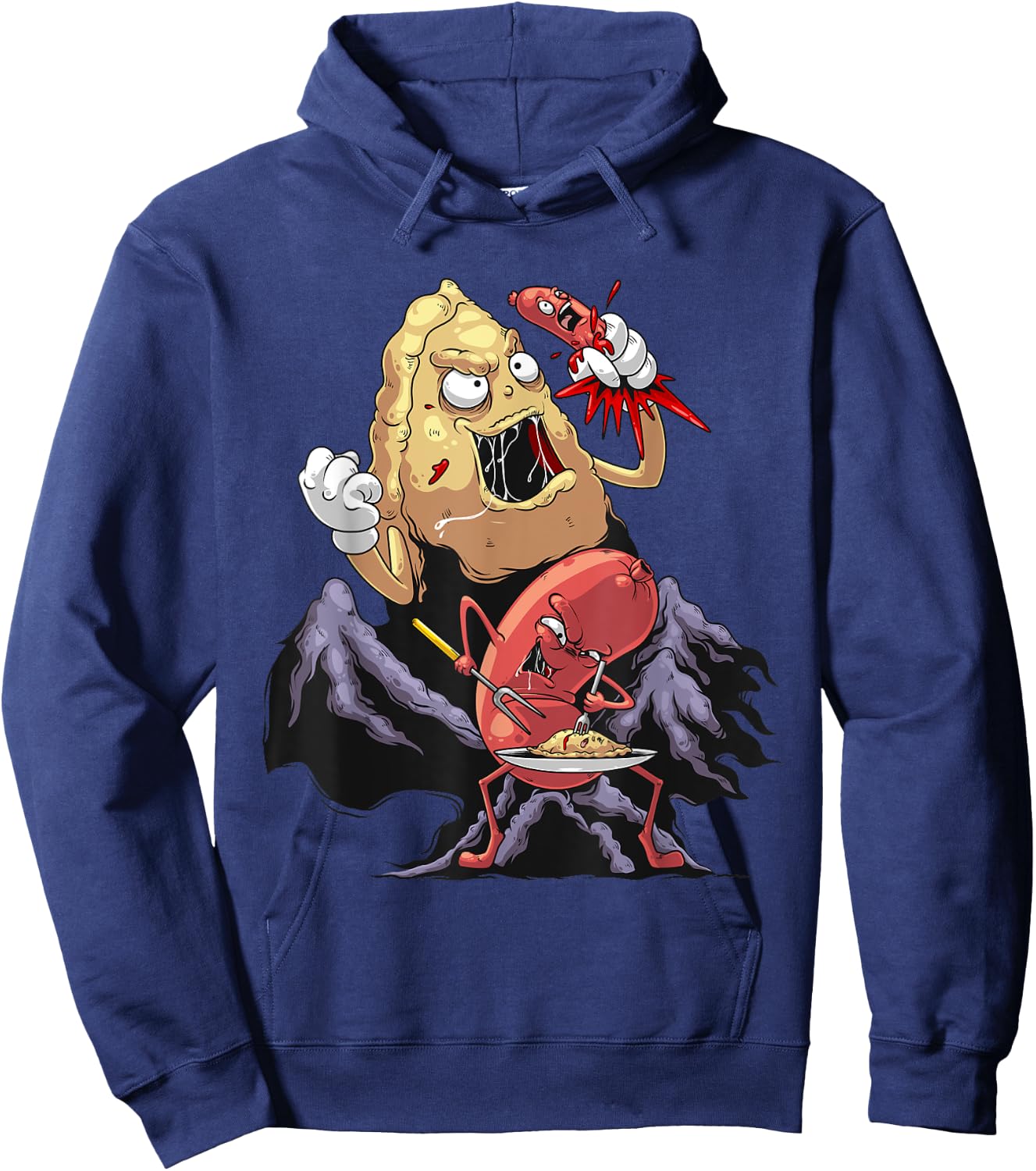 Cool Pierogi And Kielbasa Polish Food | Funny Foodie Gift Hoodie - Hoodie | Navy