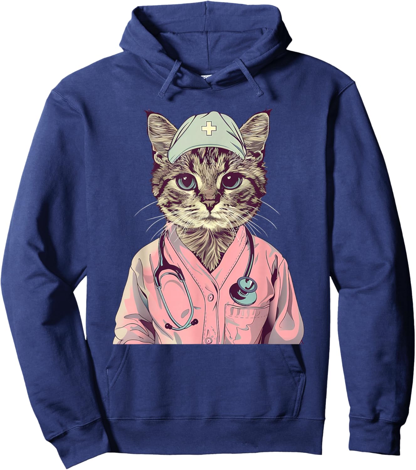 Doctor Cat Lover Nurse Cat Medical Cat Nurse Appreciation Hoodie - Hoodie | Navy