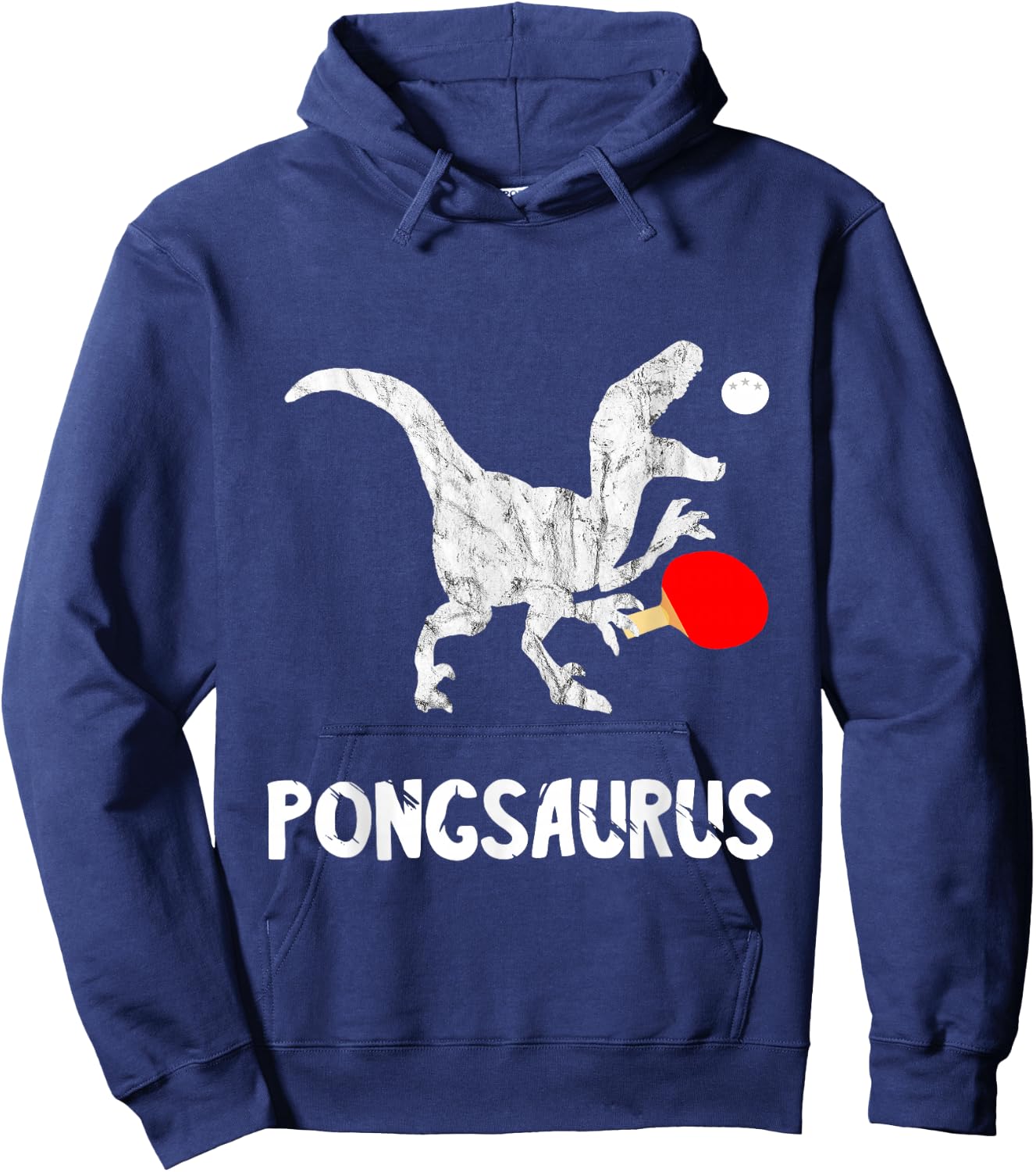 Ping Pong Dinosaur Table Tennis Player Table Tennis T-Rex Hoodie - Hoodie | Navy