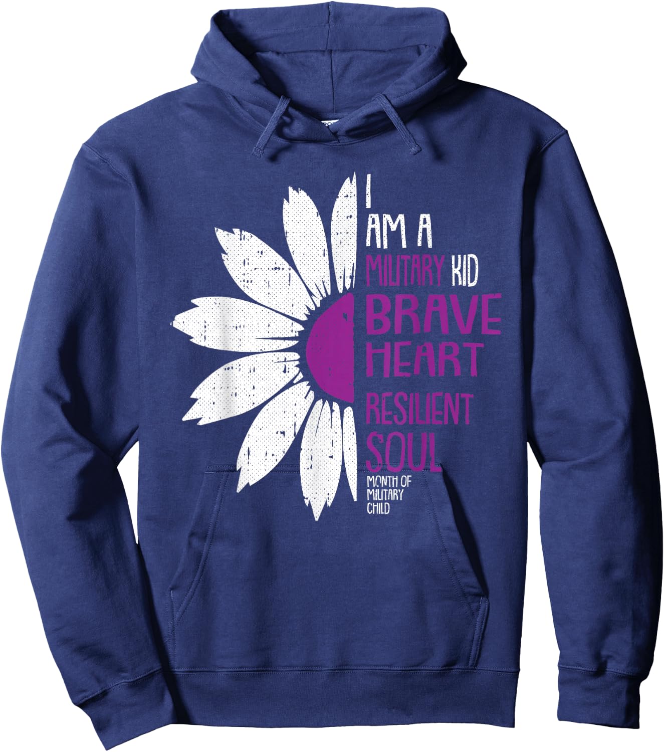 Im A Military Kid Month Of The Military Child Army Soldier Hoodie - Hoodie | Navy