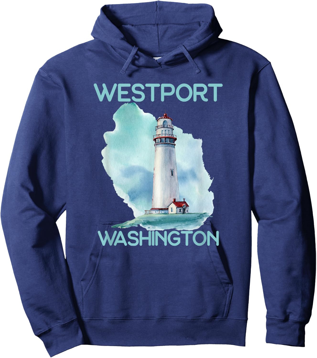 Westport Washington Souvenir Lighthouse Hoodie - Hoodie | Navy
